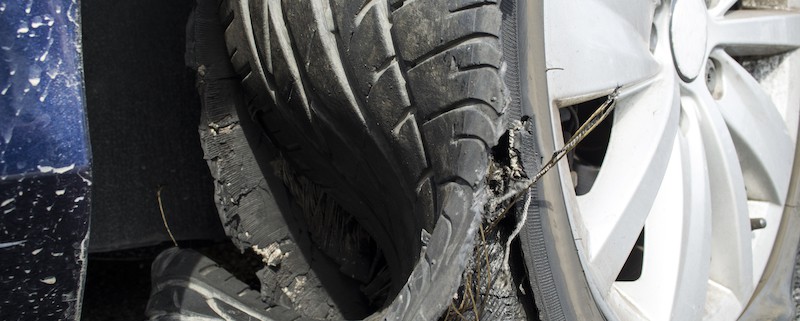 Tire explosion photo